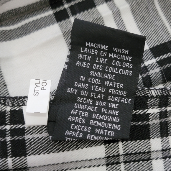 90s Y2K Tripp NYC Black and White Plaid Pleated Micro Mini Skirt - Picture 7 of 7